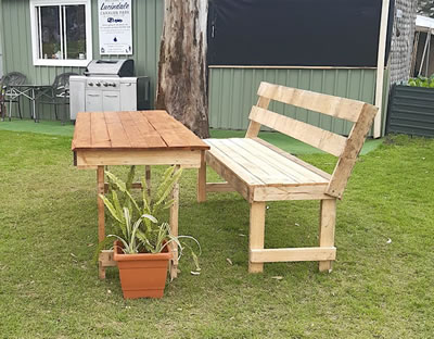 Table and bench